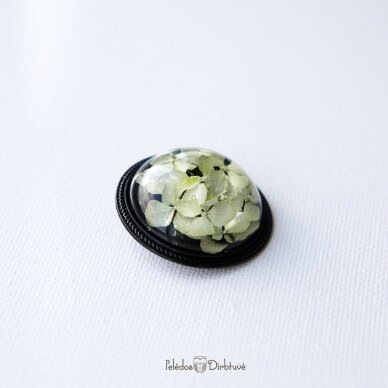 Juodai-Balta sagė su tikromis gėlėmis "Hortenzijos" (37mm) 5