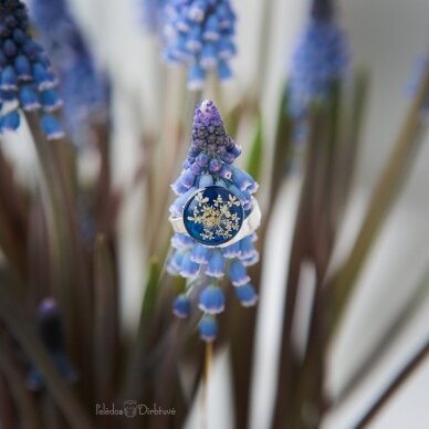 Sidabrinis žiedas "Blue Queen" (dydis reguliuojamas) 2